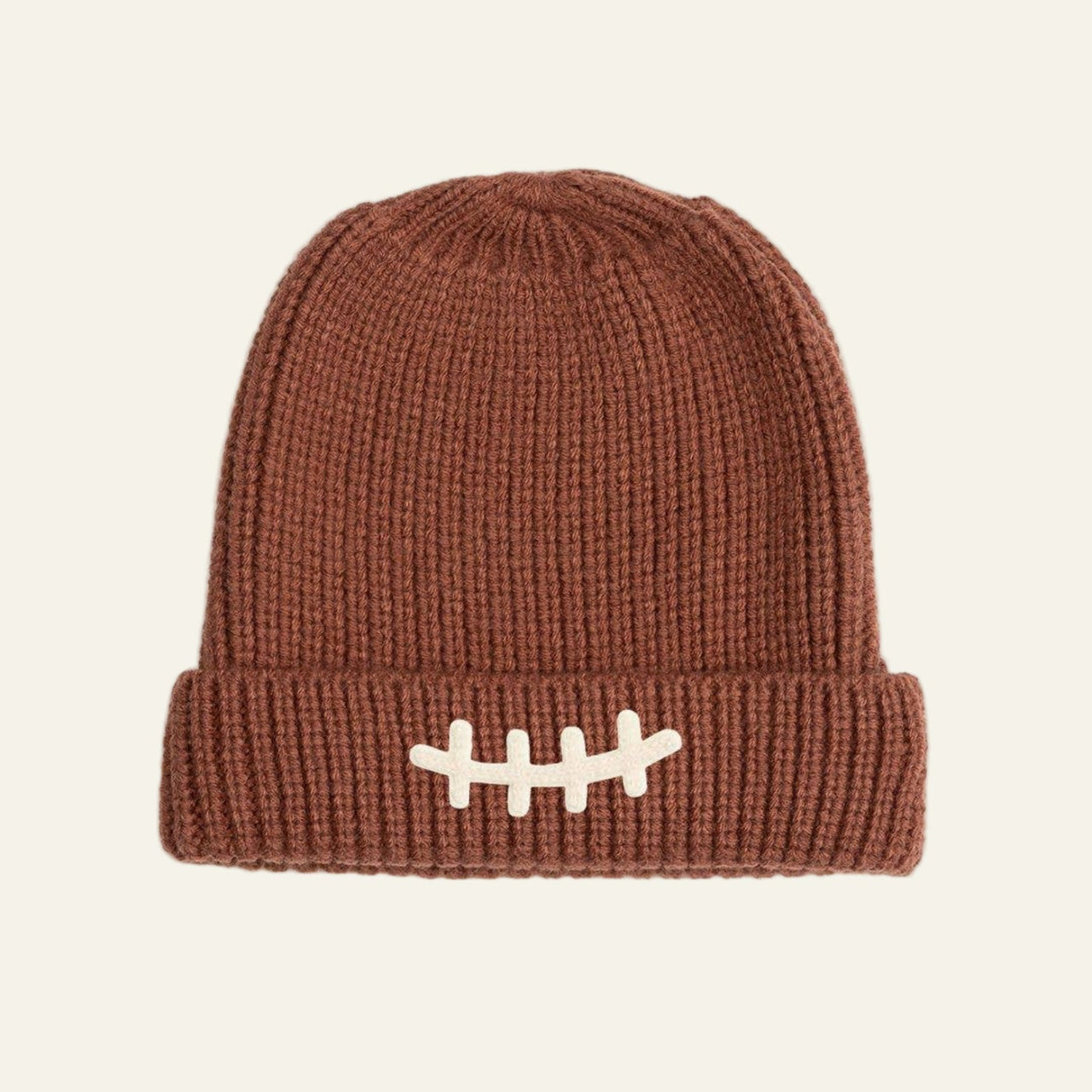 Sweet Wink Football Lace Patch Beanie Hat - Game Day | HONEYPIEKIDS 