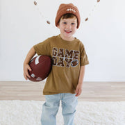 Sweet Wink Football Lace Patch Beanie Hat - Game Day | HONEYPIEKIDS 