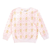 Sweet Wink - Gingerbread Bow Trellis Christmas Sweatshirt- Kids Clothing | HONEYPIEKIDS 
