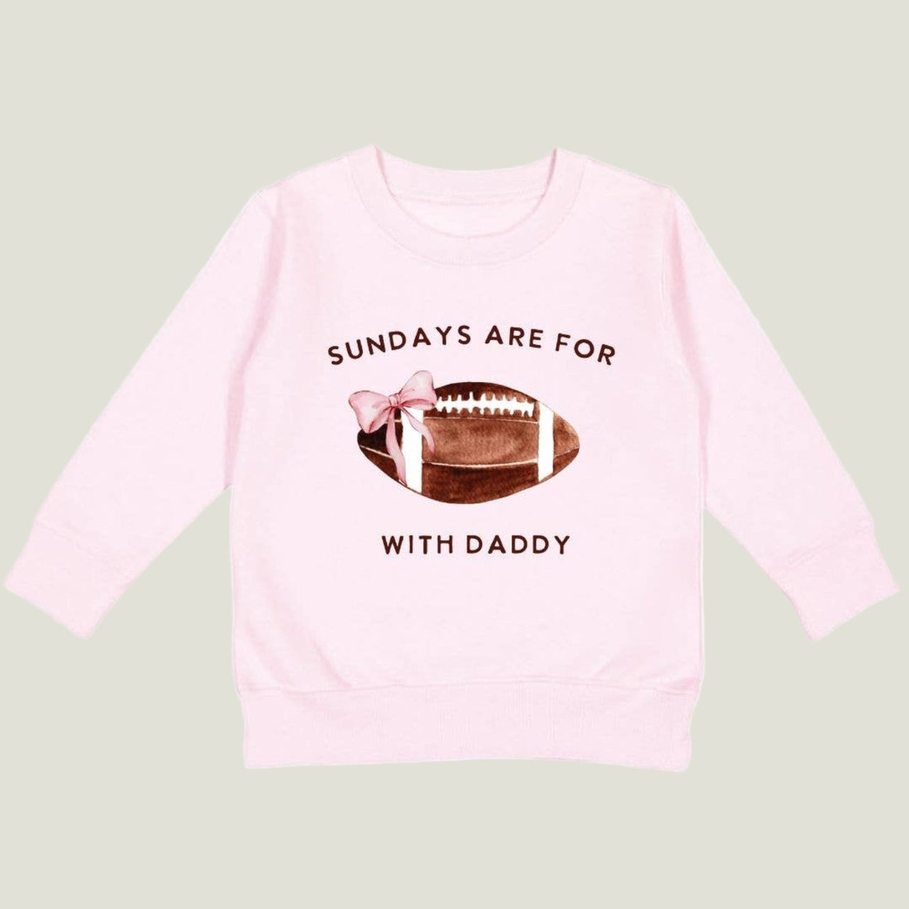 Sweet Wink Girls Football With Daddy Sweatshirt - Ballet Pink | HONEYPIEKIDS 