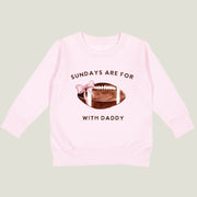 Sweet Wink Girls Football With Daddy Sweatshirt - Ballet Pink | HONEYPIEKIDS 