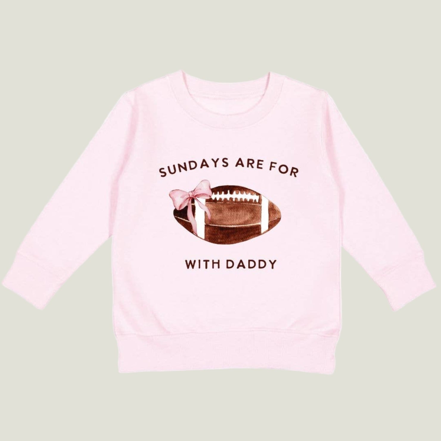 Sweet Wink Girls Football With Daddy Sweatshirt - Ballet Pink | HONEYPIEKIDS 