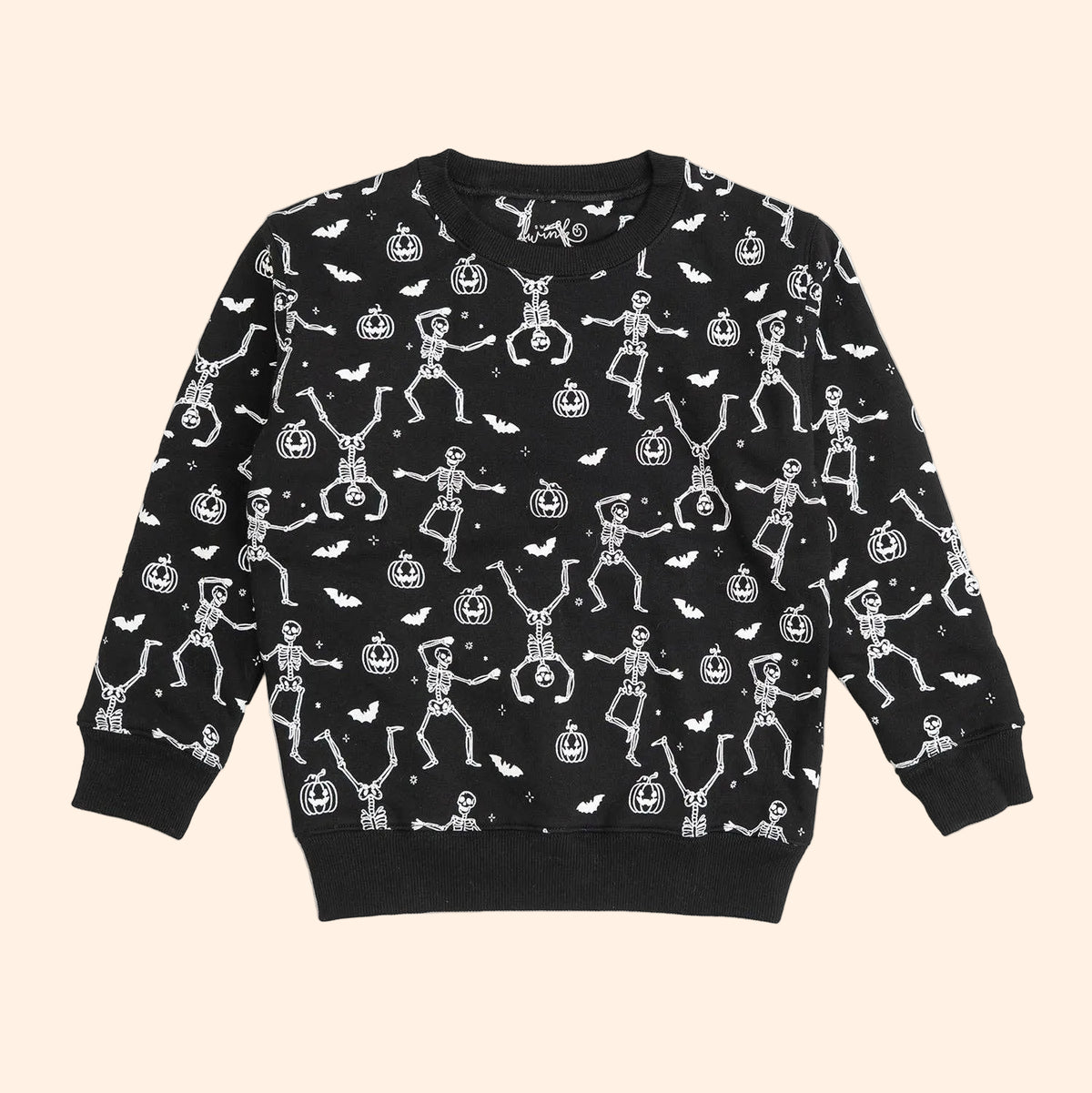 Sweet Wink Boys Glow In The Dark Silly Skelly Halloween Sweatshirt | HONEYPIEKIDS 