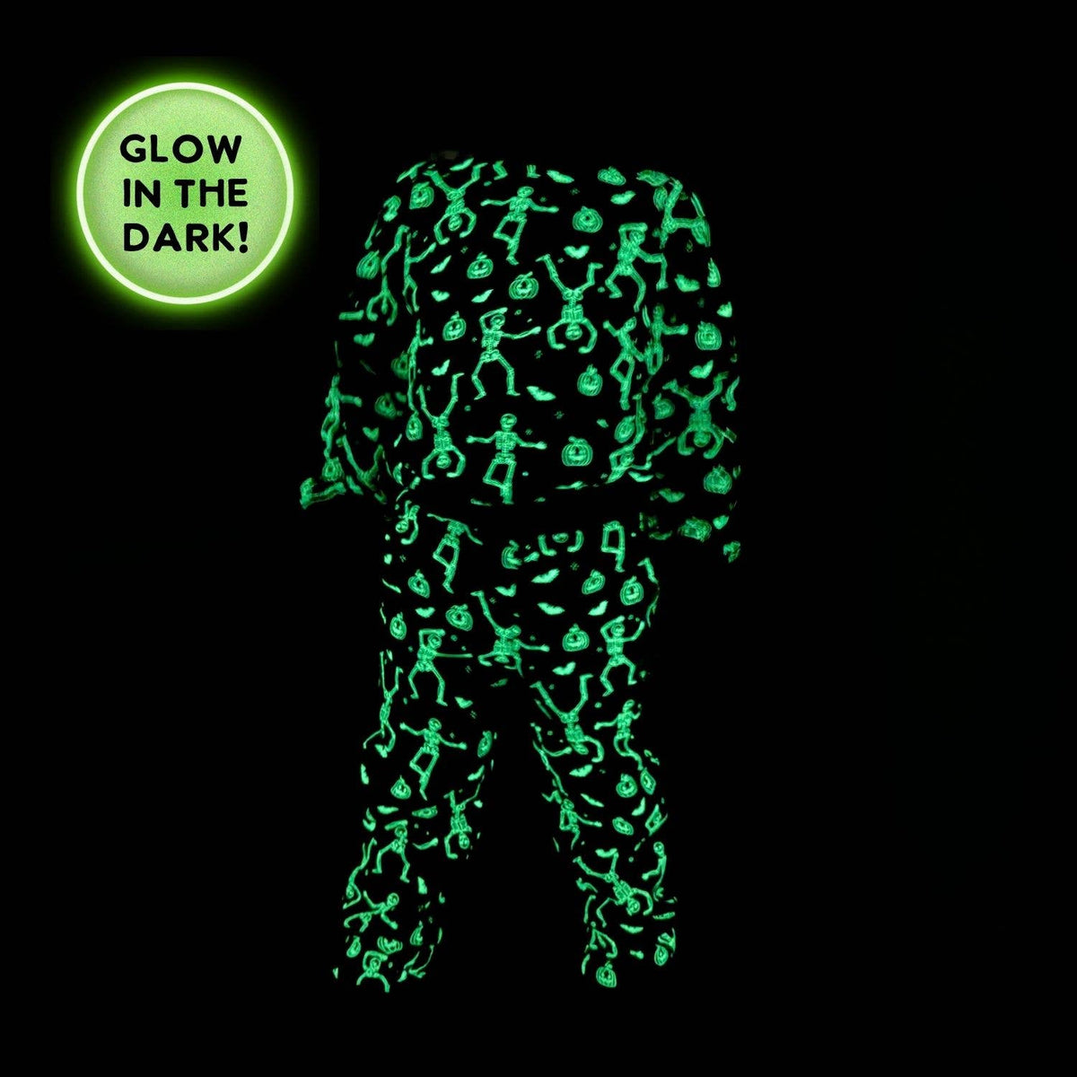 Sweet Wink Boys Glow In The Dark Silly Skelly Halloween Sweatshirt | HONEYPIEKIDS 