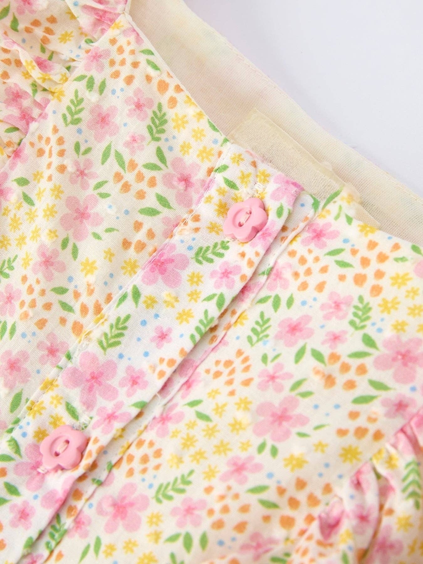 Garden Party Ruffle Dress and Straw Hat Set | HONEYPIEKIDS
