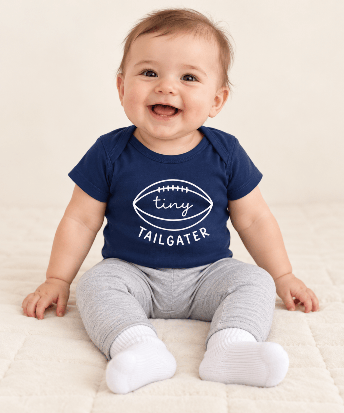 Tiny Tailgater Football Onesie - 5 Color Choices | HONEYPIEKIDS 