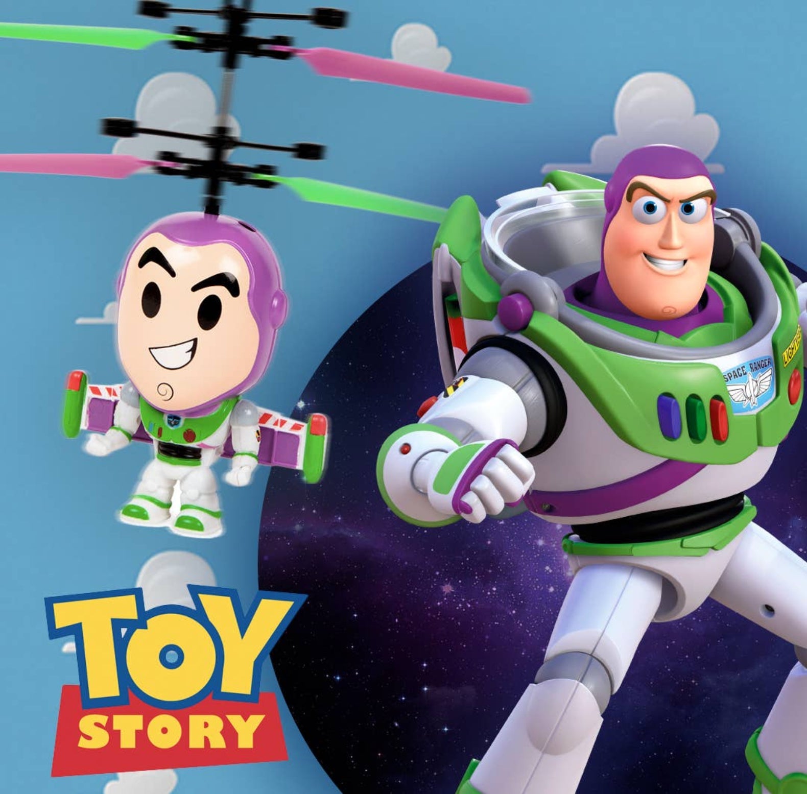 Pixar Toy Story Buzz Lightyear 3.5 Flying Character Helicopter | HONEYPIEKIDS