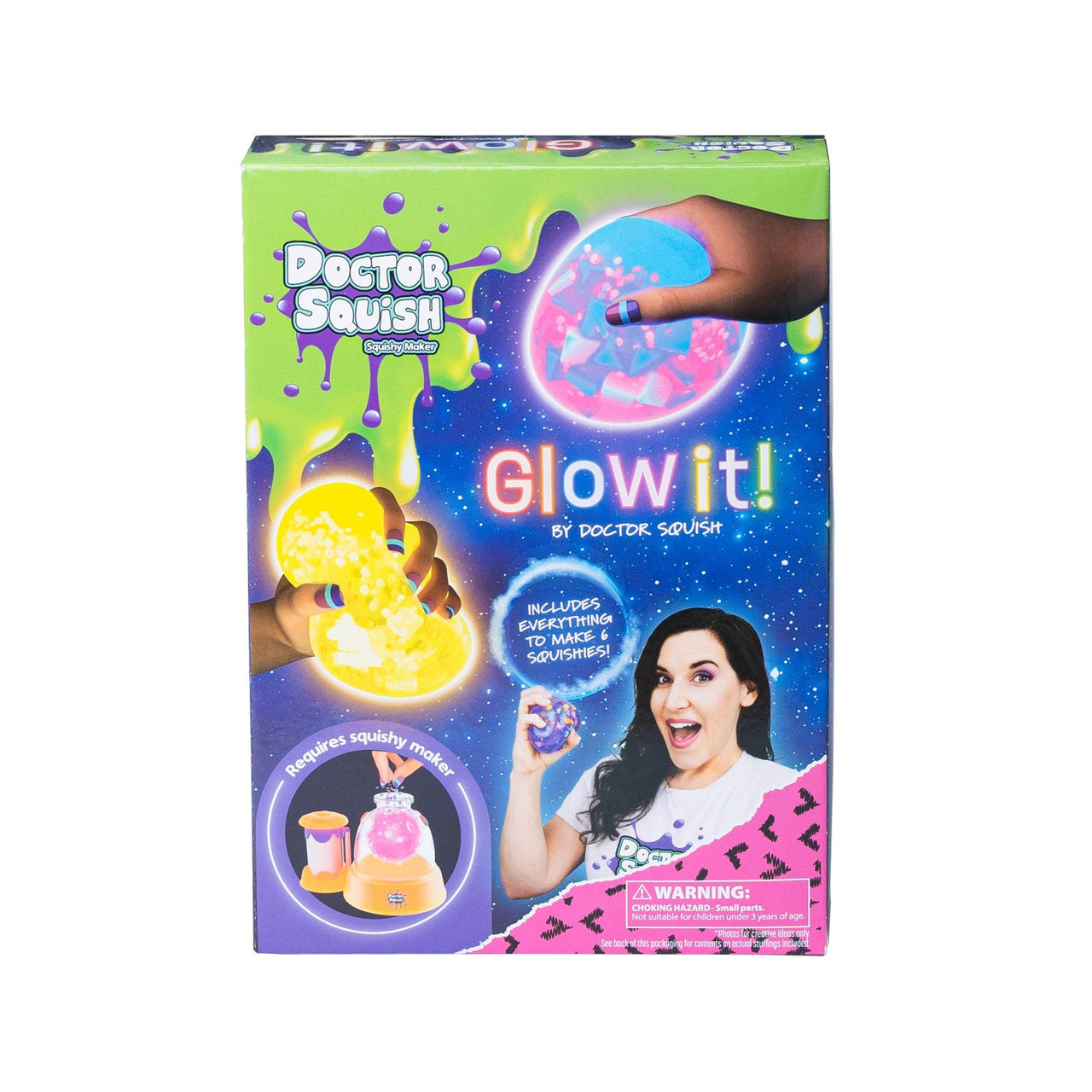 Toysmith - Doctor Squish Squishy Pack Refill - Glow-It Edition | HONEYPIEKIDS 