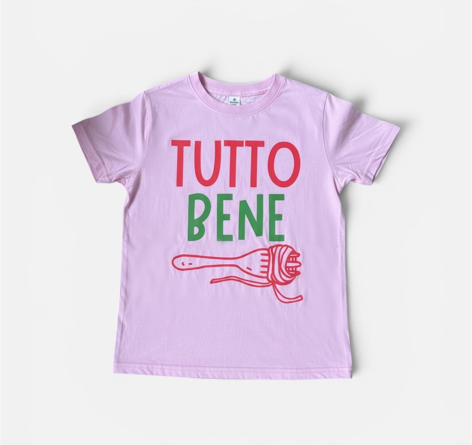 tutto bene pasta shirt in pink | HONEYPIEKIDS