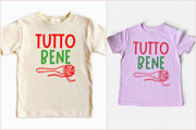 Tutto Bene pasta shirt in natural or pink | HONEYPIEKIDS