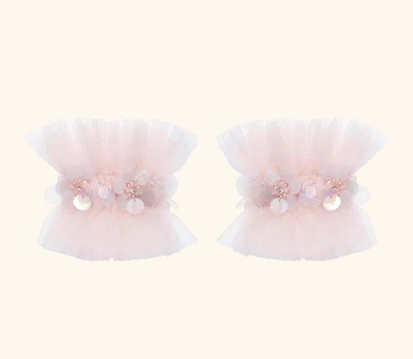 Tutu Du Monde Aurora Veil Satin Wrist Cuffs - Satin Bow Pink | HONEYPIEKIDS
