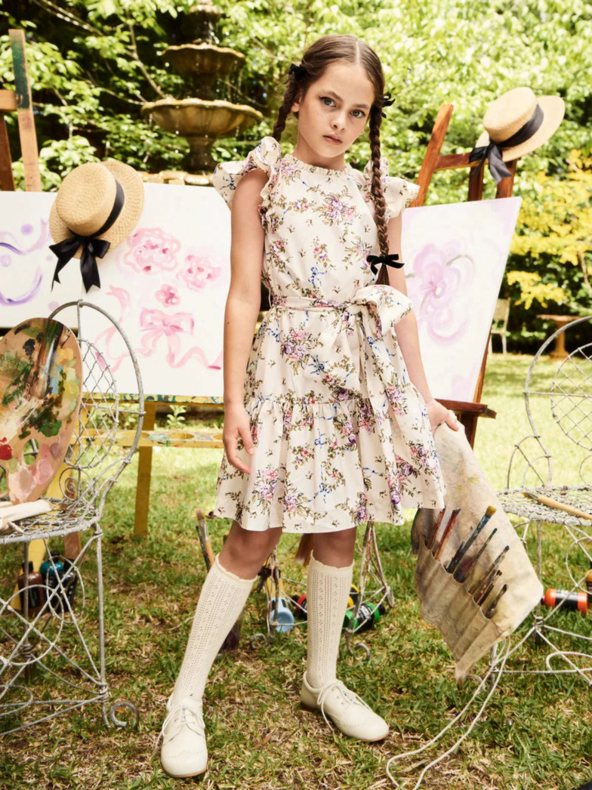 Tutu Du Monde Belle Dress in Marshmallow Fleur | HONEYPIEKIDS 