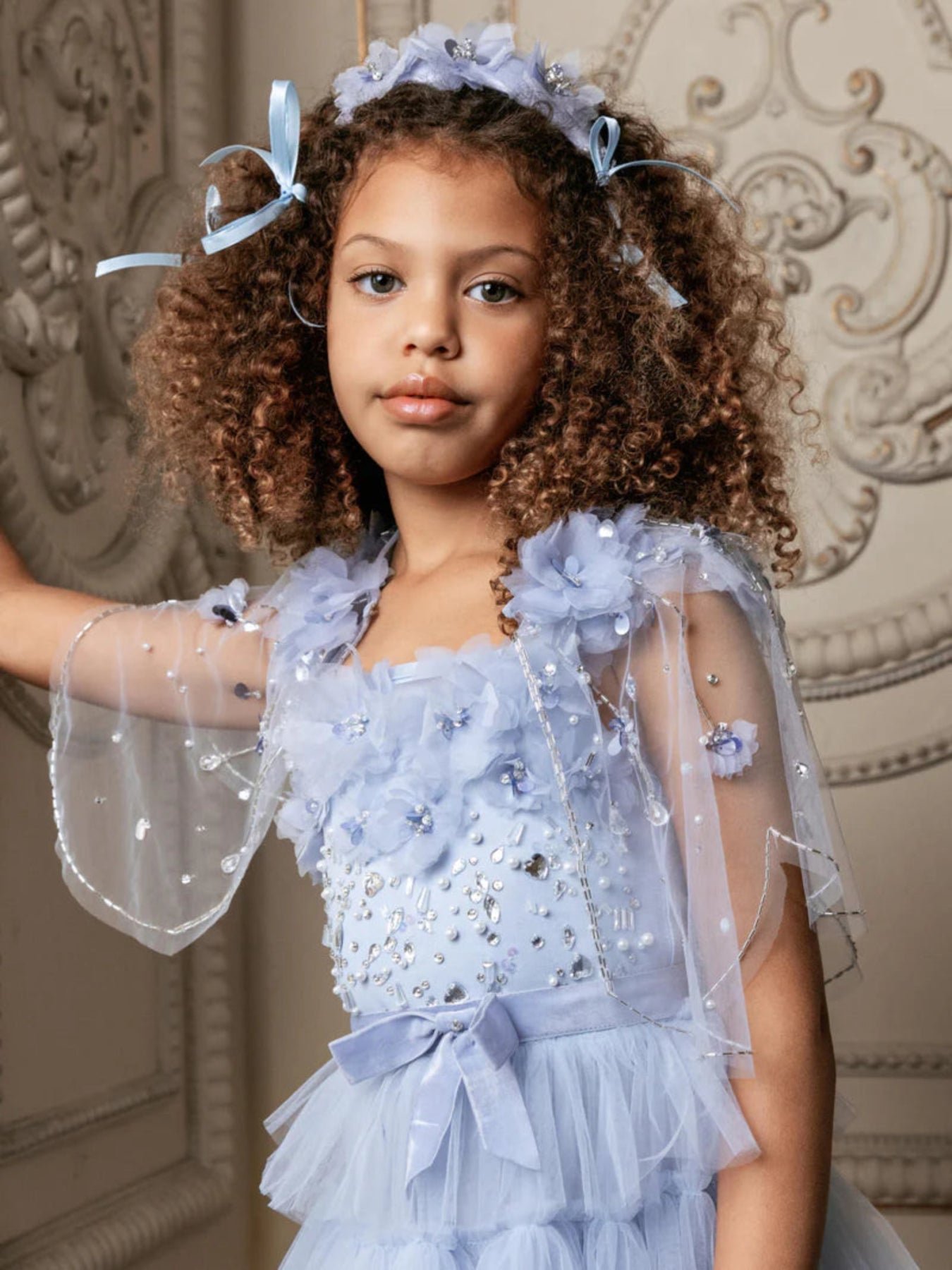 Tutu Du Monde Girls Ramy Cape in Bluebell | HONEYPIEKIDS 