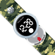 Tag'd Trackable Air Tag Watch - Army Camo | HONEYPIEKIDS 