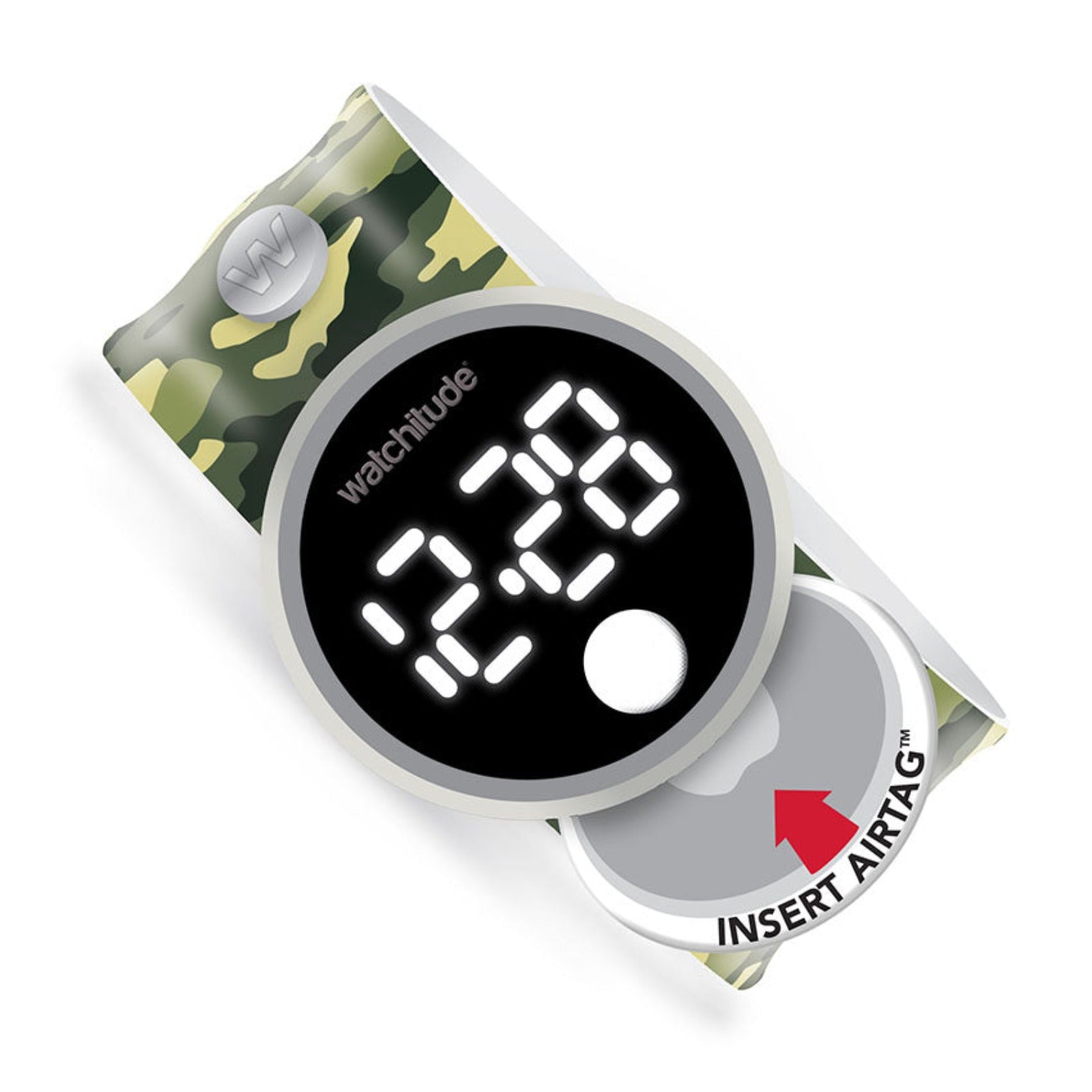 Tag'd Trackable Air Tag Watch - Army Camo | HONEYPIEKIDS 