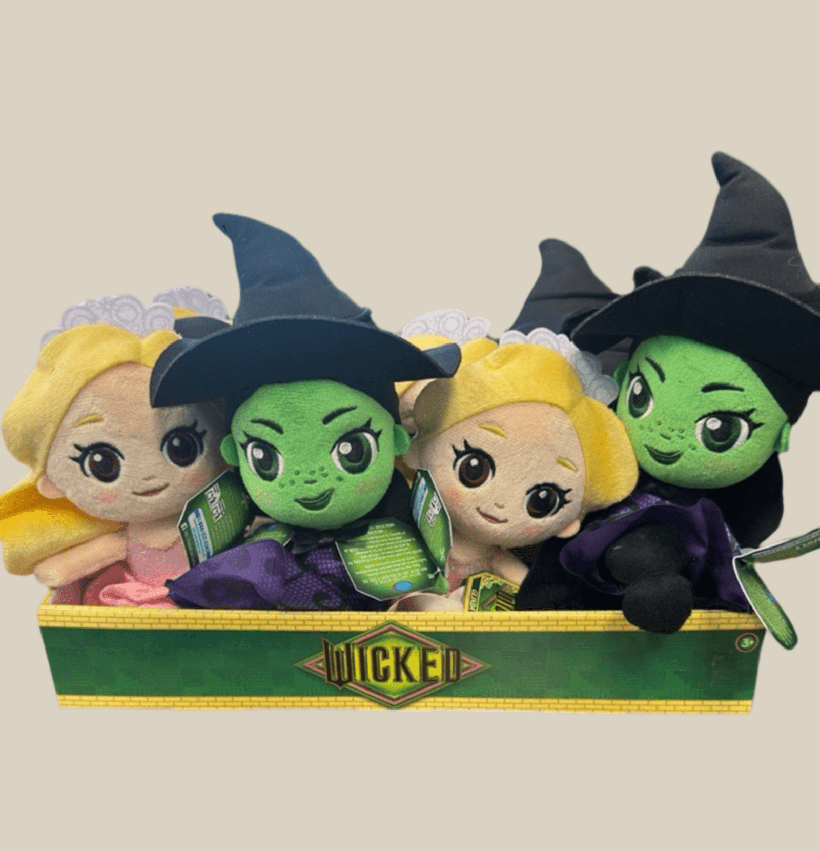 Licensed Wicked Movie 8 inch Plush Dolls - Choose Glinda or Elphaba | HONEYPIEKIDS