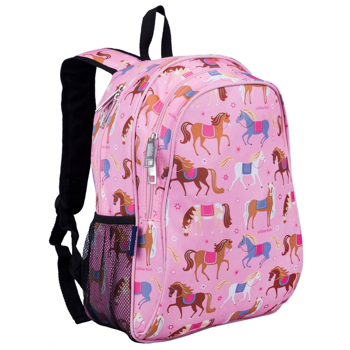 allintitle:backpacks for kids Girls 15 Inch Pink Horses School Backpack