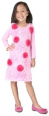 HavenGirl Pink Rosette Soutache Long Sleeve Dress | HONEYPIEKIDS | Kids Boutique Clothing