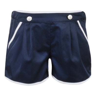 Patachou Little Girls Marine Blue Woven Shorts | HONEYPIEKIDS | Kids Boutique Clothing