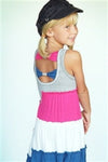 TRULY ME COLOR BLOCK DRESS WITH BOW BACK | HONEYPIEKIDS | Kids Boutique Clothing