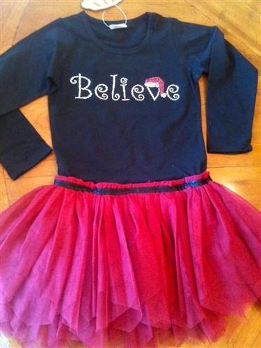 Atitude Pie Holiday BELIEVE Tutu Dress | HONEYPIEKIDS | Kids Boutique Clothing