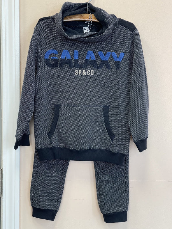 3Pommes Boys Blue Space College Sweater | HONEYPIEKIDS | Kids Boutique Clothing