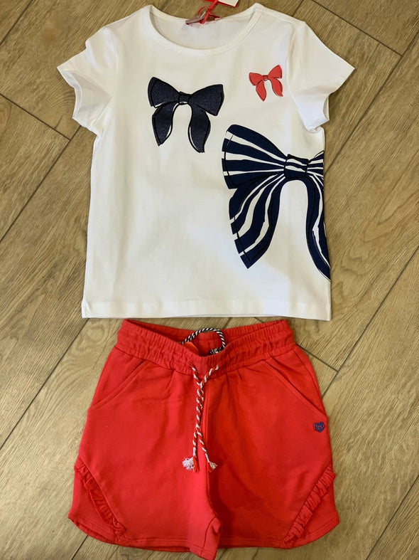 3Pommes Girls Red Poppy Shorts | HONEYPIEKIDS | Kids Boutique Clothing