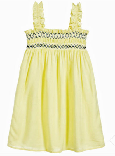 3Pommes Girls Yellow Smocked Sun Dress | HONEYPIEKIDS | Kids Boutique Clothing