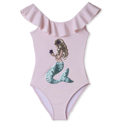 Stella Cove Pink Mermaid Applique One Piece Swimsuit | HONEYPIEKIDS | Kids swimwear