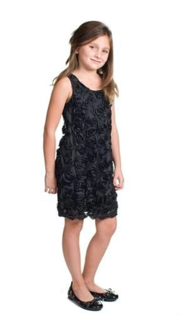 Elisa B Girls Black Roses Dress | HONEYPIEKIDS | Kids Boutique Clothing