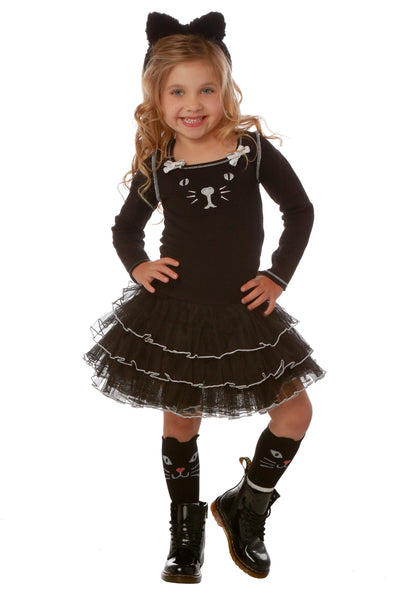 Ooh La La Couture Black Kitty Tutu Dress | HONEYPIEKIDS | Kids Boutique Clothing