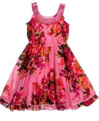 Cupcakes and Pastries Girls Floral Print dress with beaded neckline | HONEYPIEKIDS | Kids Boutique Clothing