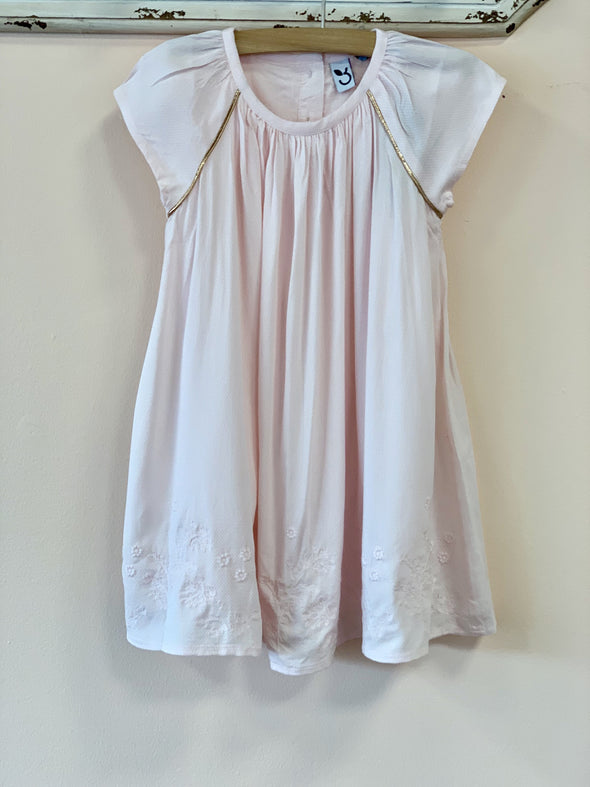 3Pommes Infant & Toddler Girls Rose Unie Short Sleeve Dress | HONEYPIEKIDS | Kids Boutique Clothing
