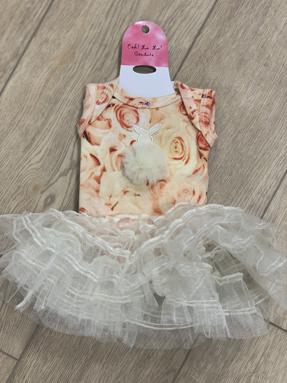 Ooh La La Couture Girls Champagne Floral Bunny Dress DOLL Dress | HONEYPIEKIDS | Kids Boutique Clothing