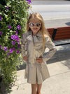 Lili Gaufrette Gold Laser Cut Jacket | HONEYPIEKIDS | Kids Boutique Clothing