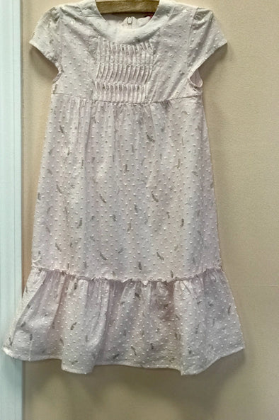 Lili Gaufrette Long Pink and Gold Leaf Lili Dress | HONEYPIEKIDS | Kids Boutique Clothing