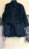 Imoga Collection Navy Florine Faux Fur Long Coat | HONEYPIEKIDS | Kids Boutique Clothing