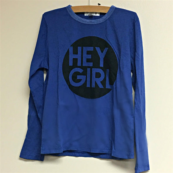 Joah Love Blue "Hey Girl" Print Tee | HONEYPIEKIDS | Kids Boutique Clothing