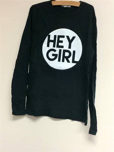 Joah Love Black "Hey Girl" Print Tee | HONEYPIEKIDS | Kids Boutique Clothing