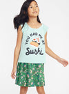 Junk Food Girls YOU HAD ME AT SUSHI Sleeveless Shirt | HONEYPIEKIDS | Kids Boutique Clothing