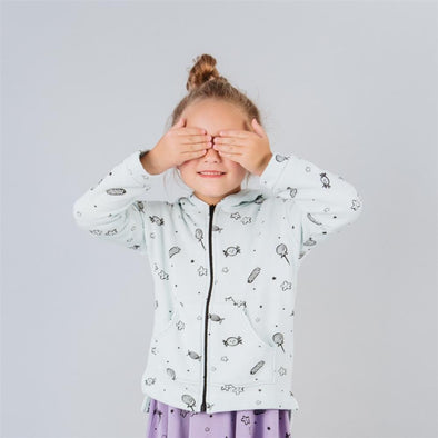 Kira Kids Sweets Infant & Toddler Zip Hooded Sweatshirt in Mint | HONEYPIEKIDS | Kids Boutique 