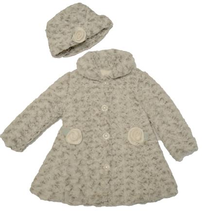 MACK & CO FIT AND FLARE OATMEAL COAT AND HAT | HONEYPIEKIDS | Kids Boutique Clothing