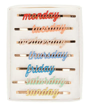 Meri Meri Enamel Every Day of the Week Hair Sliders | HONEYPIEKIDS 