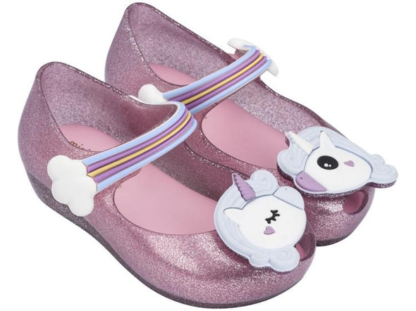 Mini Melissa Pink Glitter Unicorn Shoes | HONEYPIEKIDS | Kids Boutique Clothing