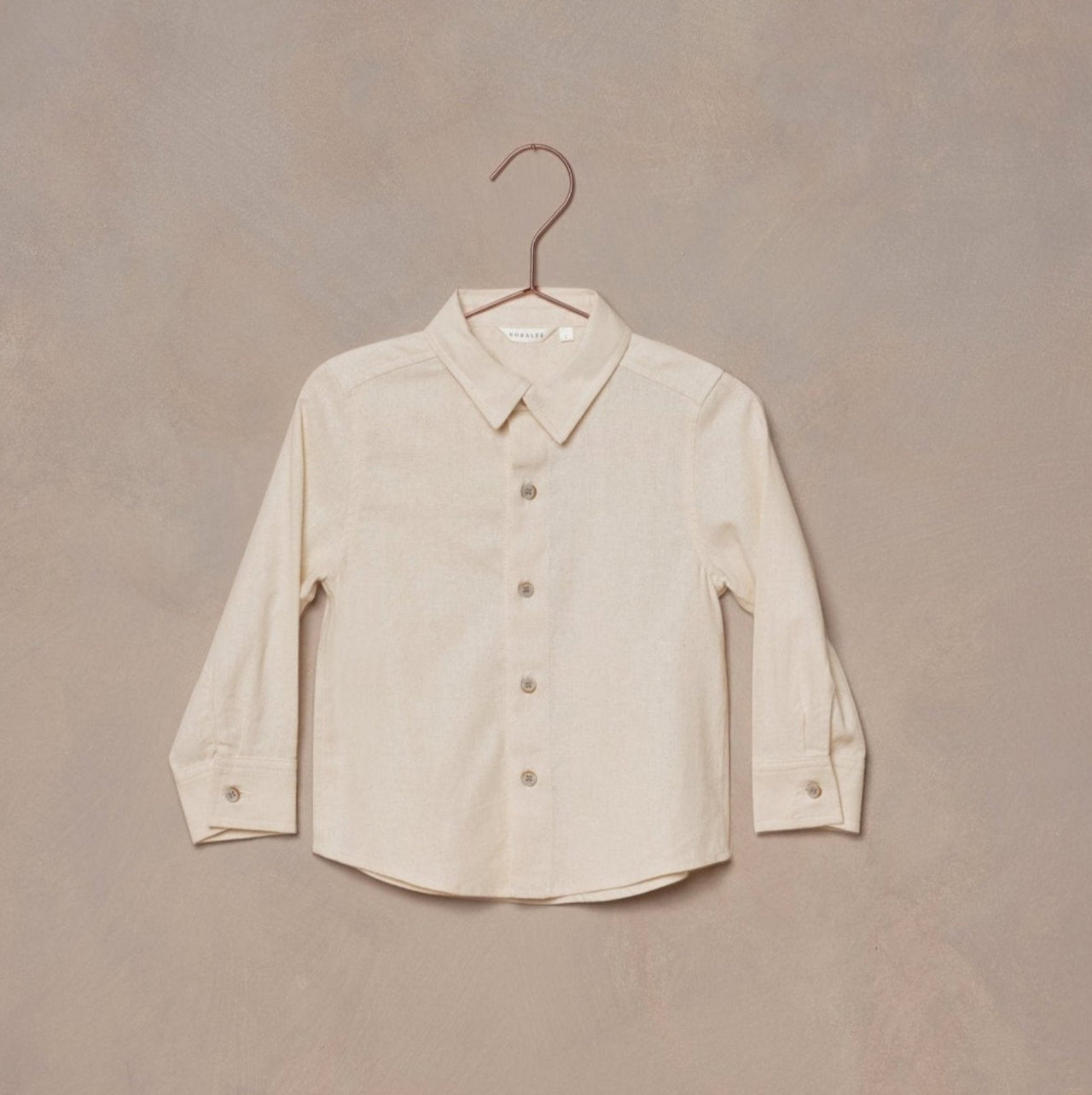 NoraLee Boys Harrison Shirt in Natural - Boys Button Up Dress Shirt  | HONEYPIEKIDS 