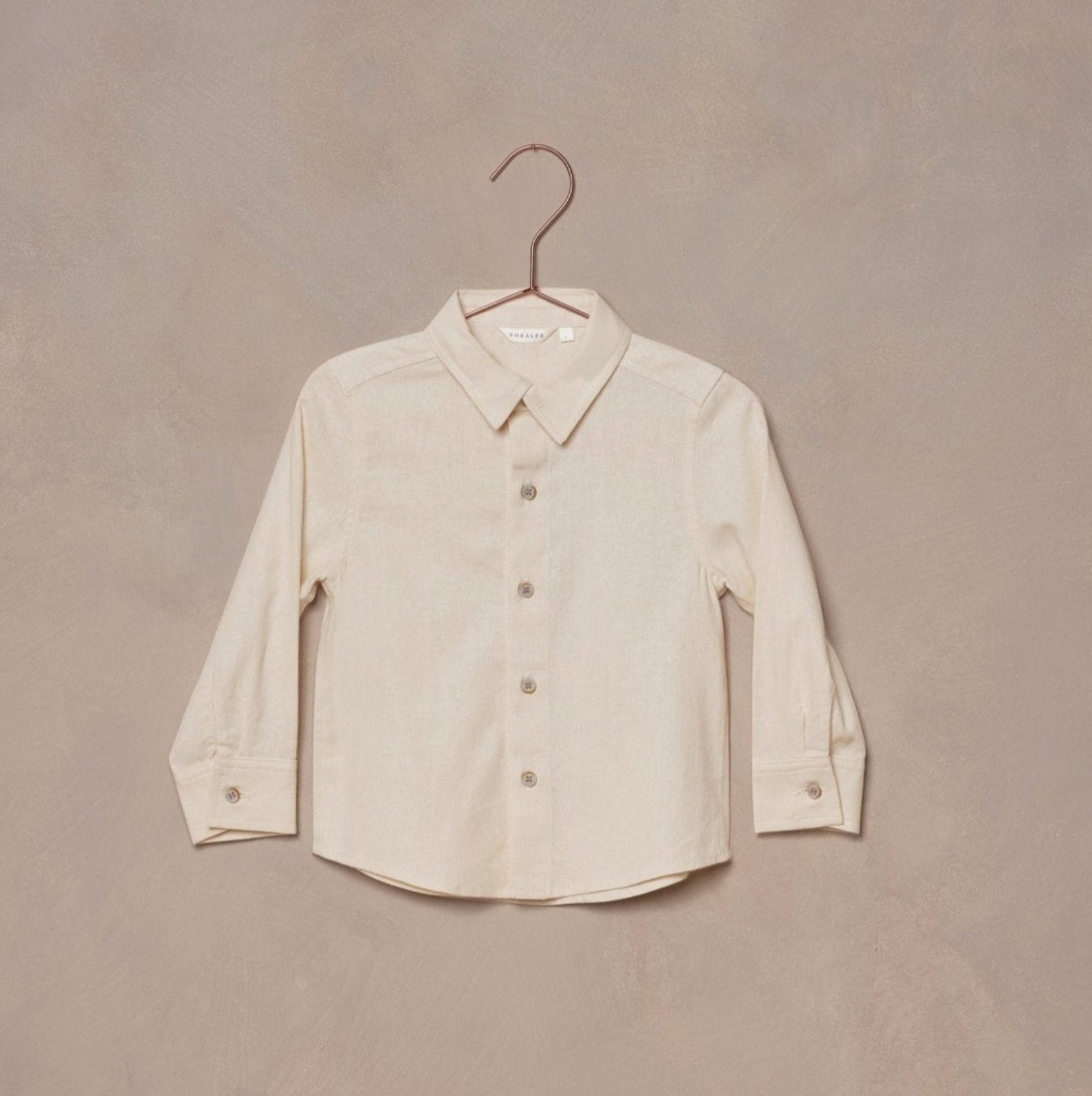 NoraLee Boys Harrison Shirt in Natural - Boys Button Up Dress Shirt  | HONEYPIEKIDS 