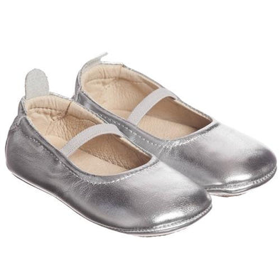 Old Soles Australia Luxury Baby Ballet Flats in Silver | HONEYPIEKIDS | Kids Boutique Clothing