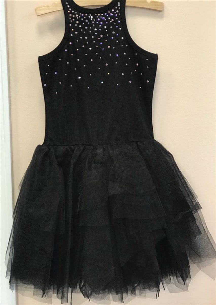 Ooh La La Couture Black Carrie Crystal Dress | HONEYPIEKIDS