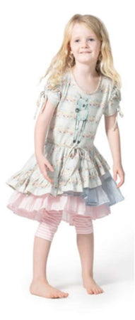 Paper Wings Girls Daisy Deer Dress | HONEYPIEKIDS | Kids Boutique Clothing
