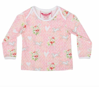 Paper Wings Spring Lambs Baby L/S Envelope Neck T-shirt | HONEYPIEKIDS | Kids Boutique Clothing